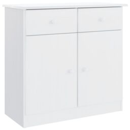 Berkfield Home Sideboard ALTA White 77x35x73 cm Solid Wood Pine - Size: 77 x 35 x 73 cm - thumbnail 2