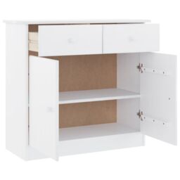 Berkfield Home Sideboard ALTA White 77x35x73 cm Solid Wood Pine - Size: 77 x 35 x 73 cm - thumbnail 4
