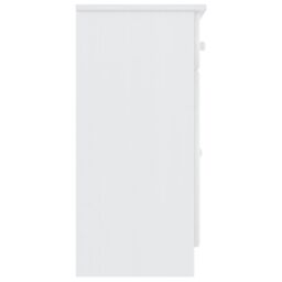Berkfield Home Sideboard ALTA White 77x35x73 cm Solid Wood Pine - Size: 77 x 35 x 73 cm - thumbnail 5
