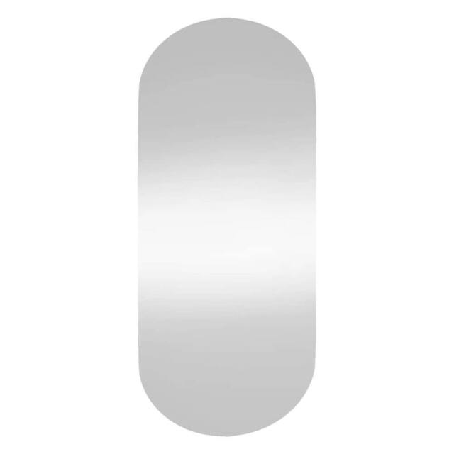 Berkfield Home Wall Mirror 45x100 cm Glass Oval in Silver - image 1
