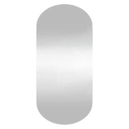 Berkfield Home Wall Mirror 45x100 cm Glass Oval in Silver - thumbnail 3
