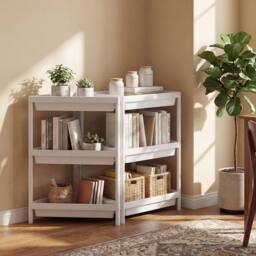 Costway 2pcs Corner Shower Caddy 3-Tier Detachable Bathroom Standing Shelf in White - thumbnail 4