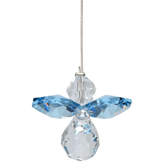 Wild Things Guardian Angel Birthstone Crystal Hanging Decoration Aquamarine in Blue