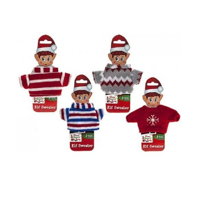 "Elves Behaving Badly Knitted Sweater For Your Christmas Elf Fits Standard size 12"" VIP Elf"