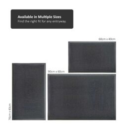 Nicoman Anti-Slip Dirt Trapping Black Meshmat Entrance Doormat - Size: 40 cm x 60 cm - thumbnail 5