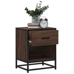 Berkfield Home Bedside Cabinet Brown Oak 40x31x50 cm Engineered Wood - Size: 40 x 31 x 50 cm - thumbnail 4