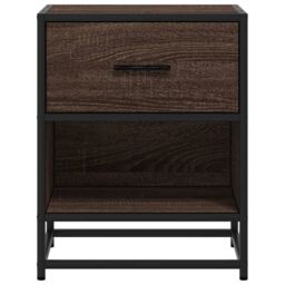 Berkfield Home Bedside Cabinet Brown Oak 40x31x50 cm Engineered Wood - Size: 40 x 31 x 50 cm - thumbnail 5