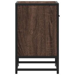 Berkfield Home Bedside Cabinet Brown Oak 40x31x50 cm Engineered Wood - Size: 40 x 31 x 50 cm - thumbnail 6