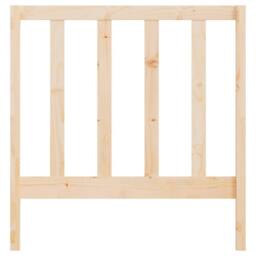 Berkfield Home Bed Headboard 81x4x100 cm Solid Wood Pine in Natural - Size: 81 x 4 x 100 cm - thumbnail 4