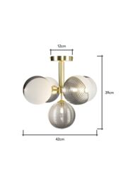 BHS Lighting Emile Flush Ceiling Light in Gold - thumbnail 5