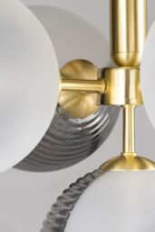 BHS Lighting Emile Flush Ceiling Light in Gold - thumbnail 3
