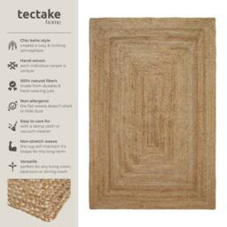 tectake Rug Glim 160 X 230 Cm - Brown in Tan - Size: 160 cm x 230 cm - thumbnail 2