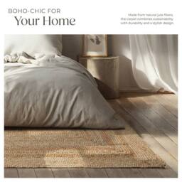 tectake Rug Glim 160 X 230 Cm - Brown in Tan - Size: 160 cm x 230 cm - thumbnail 4