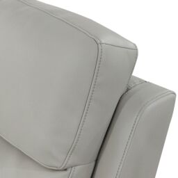 Aspire Kingsmere 2 Seater Power Recliner Sofa in Real Leather in Light Grey - thumbnail 4