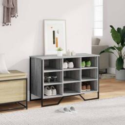 Berkfield Home Shoe Cabinet Grey Sonoma 90x38x61.5 cm Engineered Wood - thumbnail 3