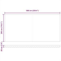 Berkfield Home Awning Replacement Fabric for 6x3 m Frame Green & White - thumbnail 8