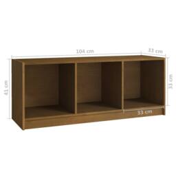 Berkfield Home TV Cabinet Honey Brown 104x33x41 cm Solid Pinewood - Size: 104 x 33 x 41 cm - thumbnail 8