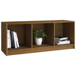 Berkfield Home TV Cabinet Honey Brown 104x33x41 cm Solid Pinewood - Size: 104 x 33 x 41 cm - thumbnail 4