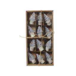Garden Greatness 12 Pack Silver Fir Tree Decorations - Size: 1 Pack - thumbnail 1