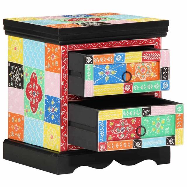 Berkfield Home Traditional Bedside Cabinet 2 pcs Multicolour 40x35x45 cm Enginee - Size: 40 x 35 x 45 cm - image 1