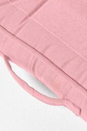 Homescapes Rajput Ribbed Cotton Floor Cushion in Pink - Size: 40 cm x 40 cm - thumbnail 4