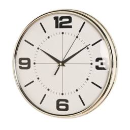 HOMETIME Wall Clock Chrome With Domed Glass in Silver - Size: 28 cm - thumbnail 2