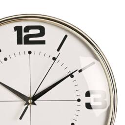 HOMETIME Wall Clock Chrome With Domed Glass in Silver - Size: 28 cm - thumbnail 3