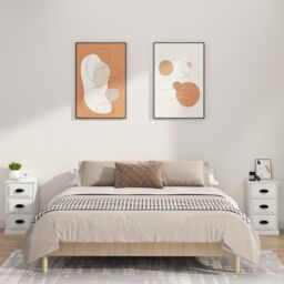 Berkfield Home Bedside Cabinet White 39x39x67 cm Engineered Wood - Size: 39 x 39 x 67 cm - thumbnail 3