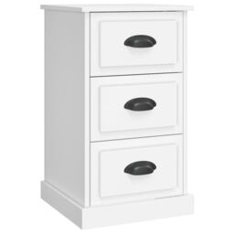 Berkfield Home Bedside Cabinet White 39x39x67 cm Engineered Wood - Size: 39 x 39 x 67 cm - thumbnail 2