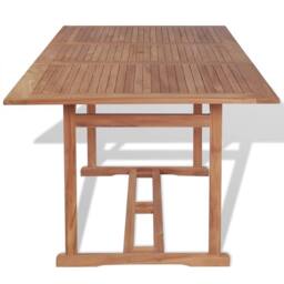 Berkfield Home Garden Table 180x90x75 cm Solid Teak Wood in Brown - Size: 180 x 90 x 75 cm - thumbnail 3