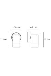 CGC Lighting 'Valentine' Black Outdoor Single Spot GU10 Outdoor Wall Light - thumbnail 6