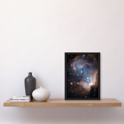 Artery8 Wall Art Print Hubble Space Astronomy Observations Infant Stars Small Magellanic Cloud Galaxy Bright Blue Glowing Star Cluster NGC 602 Nebula - thumbnail 2