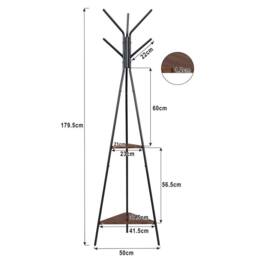 Kelvenix black Coat Stand Garment Rack - Size: 0.6m2 - thumbnail 2