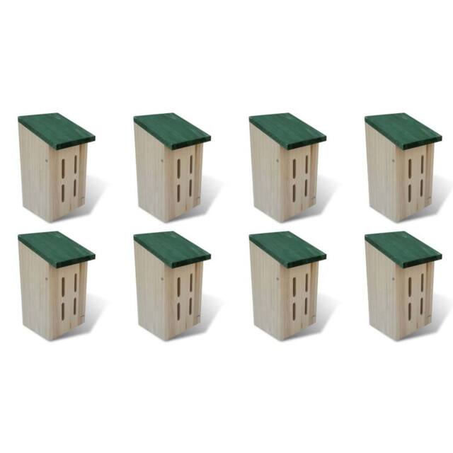 Berkfield Home Butterfly Houses 8 pcs Wood 14x15x22 cm in Brown - Size: 14 x 15 x 22 cm - image 1
