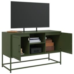 Berkfield Home Highboard White 36x39x107 cm Steel - Size: 36 x 39 x 107 cm - thumbnail 5