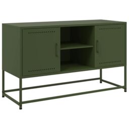 Berkfield Home Highboard White 36x39x107 cm Steel - Size: 36 x 39 x 107 cm - thumbnail 2