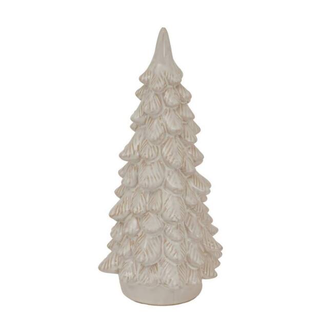 Lemon Pavilion Furniture and Decor Large Alora Snowy Christmas Tree - Ceramic - L12xW12xH27 cm - White