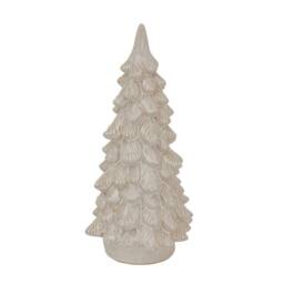 Lemon Pavilion Furniture and Decor Large Alora Snowy Christmas Tree - Ceramic - L12xW12xH27 cm - White - thumbnail 1