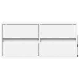 Berkfield Home TV Wall Cabinet with LED Lights White 100x31x45 cm - Size: 100 x 31 x 45 cm - thumbnail 6