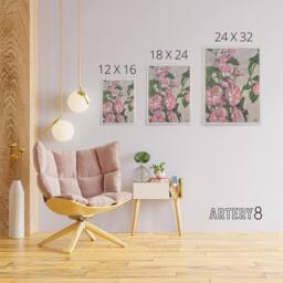 "Artery8 Prairie Rose Flowers Canvas Wall Art Print Hannah Borger Overbeck in Pink - Size: W18"" x H24""" - thumbnail 4