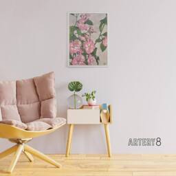 "Artery8 Prairie Rose Flowers Canvas Wall Art Print Hannah Borger Overbeck in Pink - Size: W18"" x H24""" - thumbnail 3