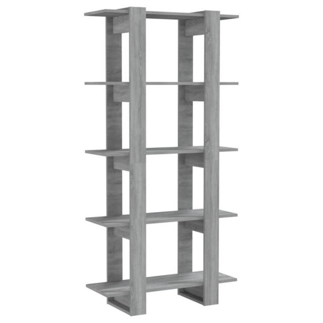 Berkfield Home Book Cabinet/Room Divider Grey Sonoma 80x30x160 cm Engineered Wood - Size: 80 x 30 x 160 cm - image 1