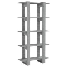 Berkfield Home Book Cabinet/Room Divider Grey Sonoma 80x30x160 cm Engineered Wood - Size: 80 x 30 x 160 cm - thumbnail 1