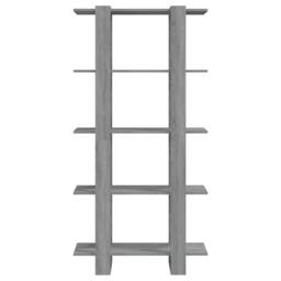 Berkfield Home Book Cabinet/Room Divider Grey Sonoma 80x30x160 cm Engineered Wood - Size: 80 x 30 x 160 cm - thumbnail 5