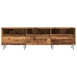 Berkfield Home TV Cabinet Old Wood 150x30x44.5 cm Engineered Wood in Brown - thumbnail 4