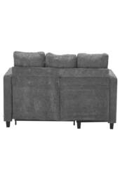 Living and Home L-Shaped Corner Sofa Bed 3 Seater Sofa with Storage in Grey - thumbnail 6