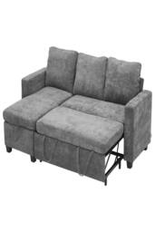 Living and Home L-Shaped Corner Sofa Bed 3 Seater Sofa with Storage in Grey - thumbnail 3