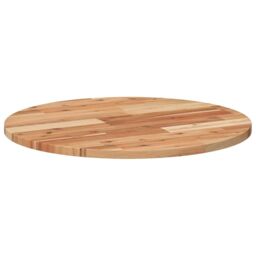 Berkfield Home Table Top Round √ò60x2 cm Solid Wood Acacia in Brown - Size: 60x2 cm - thumbnail 5