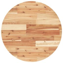Berkfield Home Table Top Round √ò60x2 cm Solid Wood Acacia in Brown - Size: 60x2 cm - thumbnail 2