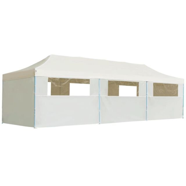 Berkfield Home Folding Pop-up Party Tent with 8 Sidewalls 3x9 m Cream in Beige - image 1